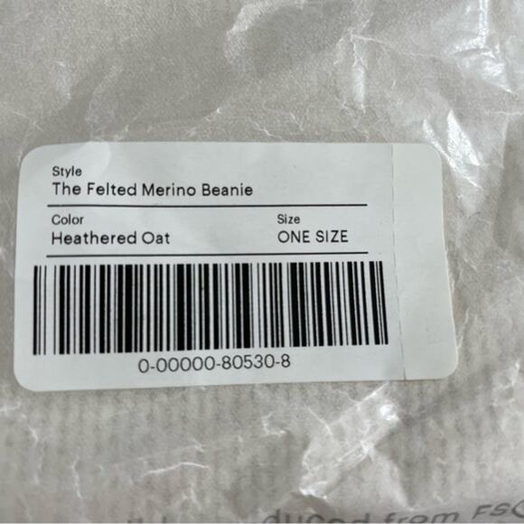 NWT Everlane Unisex Felted Merino Beanie in Heathered Oat - Picture 4 of 8